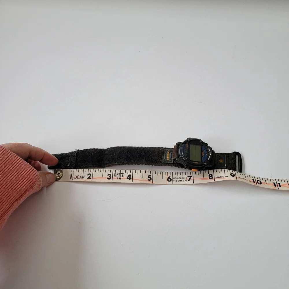 Timex Indiglo Ironman Triathlon Data Link Databank Digital Watch 90s Untested